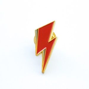 David Bowie lightning bolt enamel pin